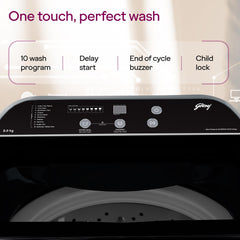 Godrej 8 Kg 5 Star AI Powered, Inbuilt Heater, Fills Tub At ~0 Water Pressure, Fully Automatic Top Load Washing Machine (WTEON ADAC 80 5.0 FEFH GLGR, Glacial Grey)