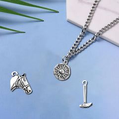 SYGA 100 Pieces Mixed Charms Pendant Charms Craft Supplies for Earrings Necklace Bracelet Jewellery DIY Making (Silver-001)