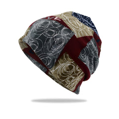MOMISY Women Unisex Winter Beanie Hat & Neck Warmer | Knitted Multifunctional Scarf Cap with Letter Print | Warm Pullover Hat (in, Alpha, Free Size, LoveMaroon)