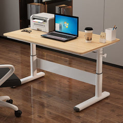 SYGA Lifting Desk Table Student Desk Home Study Desk Children's Writing Desk Can Lift Desk Computer Desk(120 X 60 CM Wood)