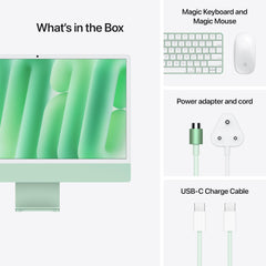 Apple 2024 iMac All-in-One Desktop Computer with M4 chip with 8-core CPU and 8-core GPU: Built for Apple Intelligence, 60.96 cm (24â€³) Retina Display, 16GB Unified Memory, 256GB SSD Storage; Green