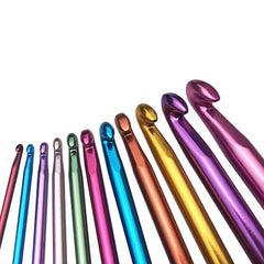 SYGA Crochet Hooks 11 Pack Diverse Size Aluminum Knitting Needles Set (2mm to 8mm)