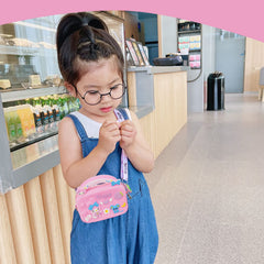 SYGA Children Pop It Fidget Smiley Lucky Happy Flower Silicone Bag Kids Push Educational Bubble Shoulder Messenger Bag (Flower Light Yellow)