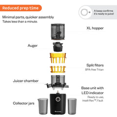 Atomberg Althea Cold Press Juicer | High Nutrition | Easy Assembly & Cleaning | Intelligent Auto Reverse | Advanced Safety Features | Ideal for Fruit, Veggie Juices & Nut Milks