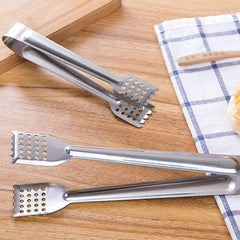 SYGA 1 Piece Stainless Steel Perforated Food Clip Bread Clip Barbecue Steak Food Clip