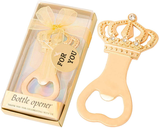 SYGA Crown Bottle Opener for Wedding Favors or Crown Gifts, Wedding Favors, Keepsake Decoration (Gold)