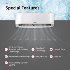 Hitachi 1 Ton Class 5 Star Xpandable+ Inverter Split AC (100% Copper, 4-Way Swing, ice Clean, Dust Filter, 5400STXL RAS.G512PCBIBT, White)