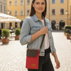 MOMISY Small Crossbody Mobile Sling Bag for Women |Stylish Phone Pouch with Detachable & Adjustable Strap |Mobile Purse|Versatile Cell Phone Pouch for Girls | Ideal Gift For Woman (Orange)