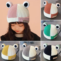 MOMISY Baby Beanie Hat, Chess Warm Toddlers Winter Hat, Double Pom Pom Beanies for Boys & Girls Woolen Knitted Cap (6 Months - 2 Years) (Pink)