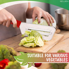 MOMISY 2 Blade Vegetable Slicer, Double Blade Slicing Knife, Fish Scale Cleaner, Fruit Cutter