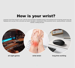 SYGA Cross-Border Mouse Pad Colorful Creative Wrist Pad Foam Hand Rest Pad Non-Slip Desktop Office (Blue)