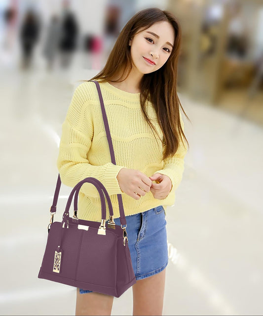 SYGA Women's Leather Crossbody Bag, Tote & Shoulder Bag Suitable Gift for a festival,occasion,Birthday (Black)