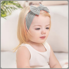SYGA Baby Headband Velvet Bow Shape Stretchable Hairband Suitable for Newborn Infant Toddler Kids 0-3 Year (Black)