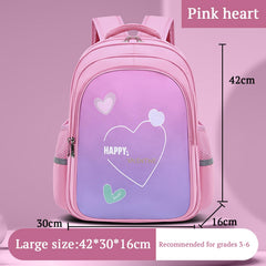 SYGA Kids School Bag Love Design, Lightweight Backpack for Elementary school students (Pink)