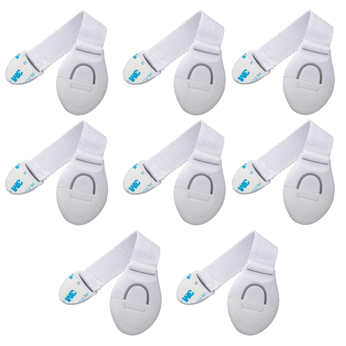 SYGA Baby Safty Locks for Infant Baby Safety Door, Drover,Lock (White) - Pack of 8