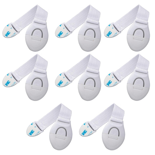 SYGA Baby Safty Locks for Infant Baby Safety Door, Drover,Lock (White) - Pack of 8