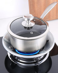 SYGA Gas Stove Fire Windproof Cover Non-Slip, Energy-Saving Stand Support Bracket (1, Black)