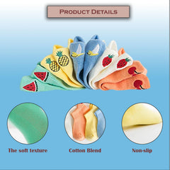 MOMISY 5 Pairs Baby Girl Boys Mesh Fruit Embroidery Toddlers Infant Cotton Stretch Socks - Fruit, 1-3 Years Old