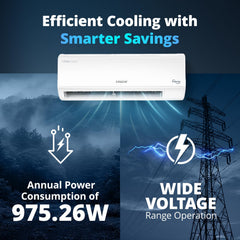 Voltas 183V Vectra CAW 1.5 ton 3 star inverter Split AC|4-IN-1 Adjustable mode|Energy Efficient|High ambient Cooling-cools even at 52Â°C|Anti dust filter with Anti-microbial coating|Copper Coil| White