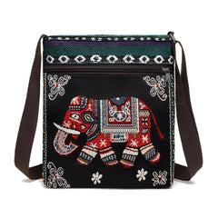 SYGA Women's Jacquard Cloth Material With Butterfly Pattern, Sling Bag