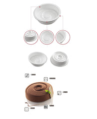 SYGA Silicon Swirl Round Shape Mousse Cake Mold French Dessert Baking Cake Mould White
