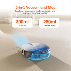 ILIFE V20 Robot Vacuum Cleaner with SoF Laser Navigation, 5000Pa Suction, 2-in-1 Vacuum & Mop, Customized Cleaning, Ideal for Pet Hair and All Floor Types, App, Alexa, Google Home & Remote Control