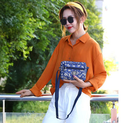 MOMISY Women Mobile Messenger Bag Ladies Casual Tote Nylon Shoulder Bags Outdoor Fashion Small Cross Body Long Strap Portable Purse for School, College, Outing, Climbing, Cycling, Travelling, Work