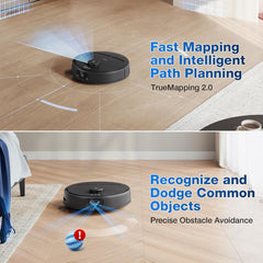 ECOVACS Deebot N30 PRO Omni 2 In 1 Robotic Vacuum Cleaner & Mop,10000 Pa Suction,3500+ Sq.Ft,Self-Emptying Omni-Station,Truedge Mopping,Zerotangle 2.0,Hot Air-Drying,Auto-Lift Mop On Carpet,320 Mins