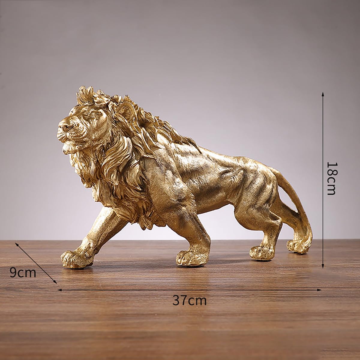 SYGA Atmospheric Lion Resin Ornaments Home Office Wine Cabinet Bookcase TV Cabinet Model Room Decoration