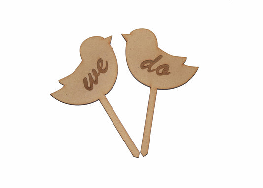 SYGA Love Birds Scrapbook Decorative Wood Craft Items