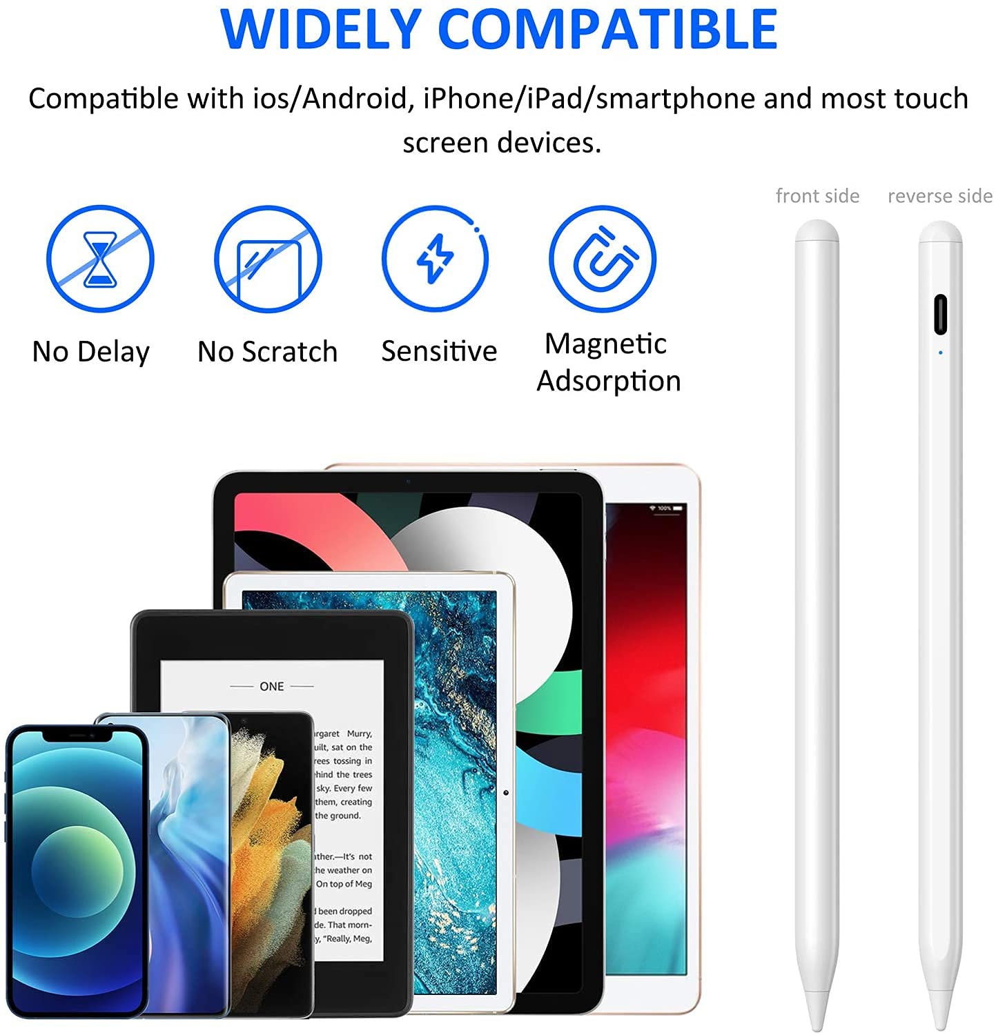 SYGA Stylus Pen for iPad with Palm Rejection,Tilt Sensor, Compatible with (2018-2020) iPad Pro (11/12.9 Inch), iPad Air 3rd/4th Gen, iPad 6/7/8th Gen for Precise Writing/Drawing