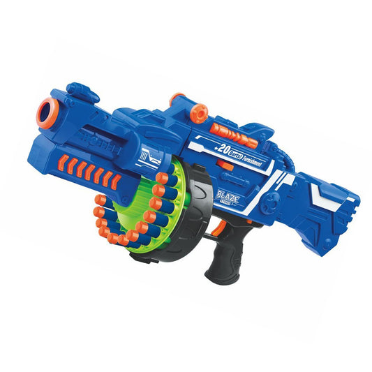 SYGA Blaze Storm Soft Bullet Automatic Gun, 40 Darts Included, Blue