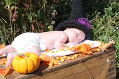 MOMISY Handmade Cute Newborn Baby Photography Props Outfits Knit Crochet Hat -Black Purple