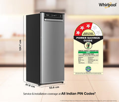 Whirlpool 192 L 3 Star Vitamagic PRO Frost Free Direct-Cool Single Door Refrigerator (215 VMPRO PRM 3S RADIANT STEEL-Z Fridge, Silver, Auto Defrost Technology)