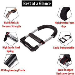 SYGA Muscular Wrist Forearm Hand Grip Exerciser Strength Training Force Fitness Equipment