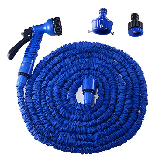 SYGA Foreign Trade Telescopic Water Pipe Household Car Wash High-Pressure Water Garden Water Spray Set High-Pressure Water Pipe Hose Car Wash Water Gun(60m Blue)