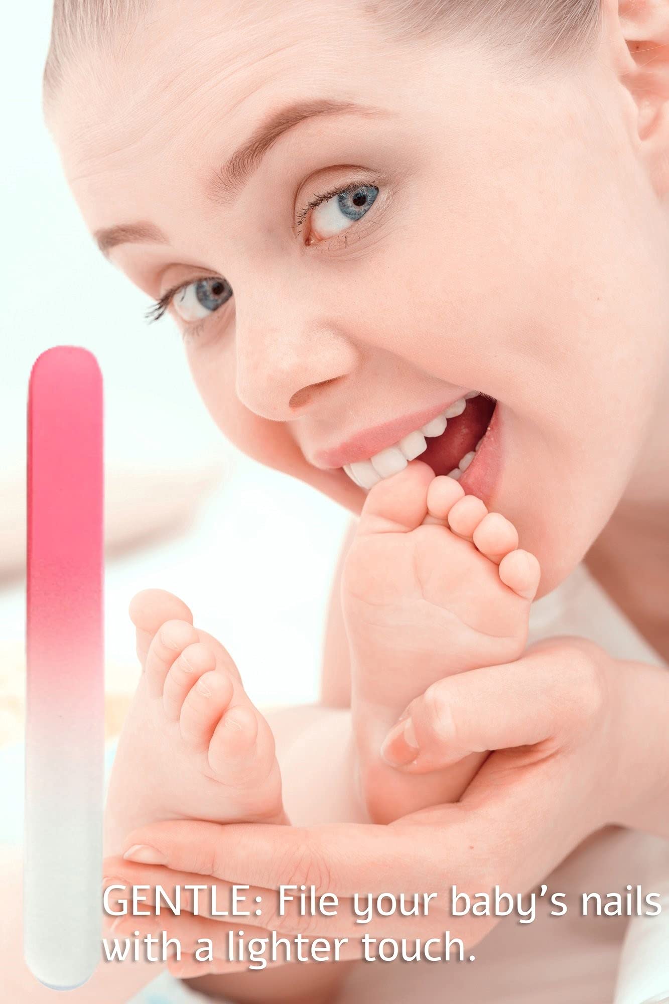 SYGA Baby Nail File, Emery Board Float Glass, Crystal Nail Buffer for Toddlers, Newborns, Infants and Young Children- Perfect for Babies, Newborns, New Moms & Baby Shower Gift-9cm*1cm,Assorted Colour