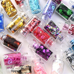 SYGA Acrylic 3D Glitter Powder Manicure Set of Nail Stickers, Nail Art Tool for Nail Decoration (Multicolour) - Set of 48 Bottles