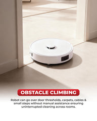 TIRON TRV 30S Robot Vacuum Cleaner, Advanced Self-Empty Station, 10000 Pa Suction, 5200 mAh, Advanced Spin Mop & LIDAR Navigation, Edge Cleaning, Obstacle Climbing, Designed for Indian Homes