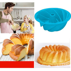 Syga Baking Mould Silicone DIY Cake Cup Large Hollow Spiral Cake Mold Food Grade Silicone Mould