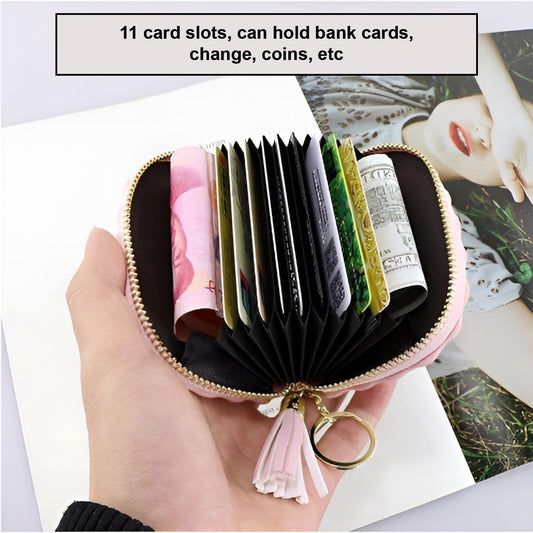 MOMISY PU Leather Women's Credit Debit Card Holder Money Wallet Purse Clutch (20 Slots Black)