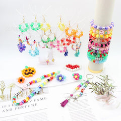 SYGA Beads for Kids Crafts Children's Jewelry Making Kit DIY Bracelets Necklace Hairband and Rings Craft Kits Birthday for 4, 5, 6, 7-Year-Old Little Girls-Multicolor (DIYBeadsSet-30)