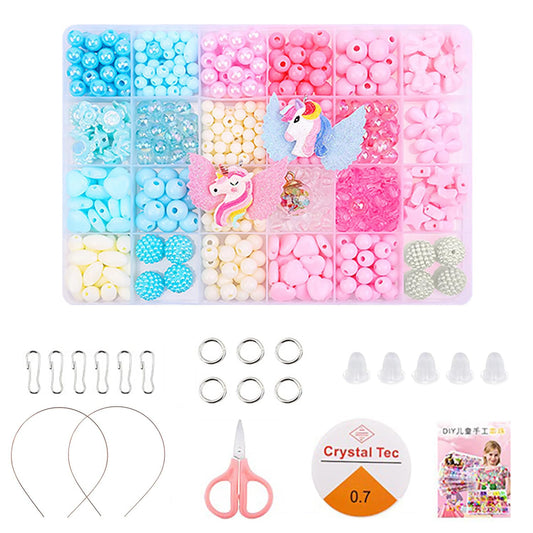 SYGA Beads for Kids Crafts Children's Jewelry Making Kit DIY Bracelets Necklace Hairband and Rings Craft Kits Birthday for 4, 5, 6, 7-Year-Old Little Girls-Multicolor (DIYBeadsSet-23)