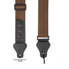 SYGA Guitar Strap with 3 Pick Holders 100% Soft Cotton Strap For Bass Electric & Acoustic Guitars(Black)