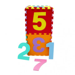 SYGA 10 Pcs EVA Foam Baby Play Mat of Number Puzzle - Great for Kids to Learn and Play - Interlocking Puzzle Pieces (Assorted Color)