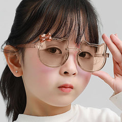 SYGA Kids Goggles, Modern Stylish Eyewears For Boy's And Girls, Colorful Cat Shape, Suitable For Age 4 To 12 Years (Black) - Polarized
