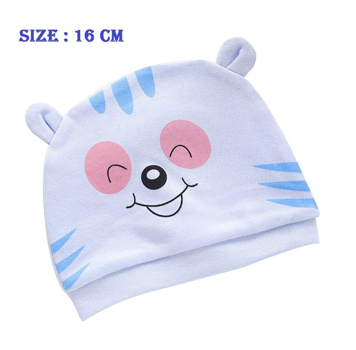 SYGA Newborn Baby Cap Soft & Cotton Eye Design Infant Unisex Small Cap 0-6 Month Blue