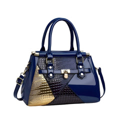 SYGA Women's Designer Handbag Stylish Shoulder Bag with Contrast Patchwork Design