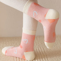 MOMISY 5 Pairs Baby Kids Girl Boys Tube Socks Toddlers Comfortable Ankel Length gifts (IN, Age, 0 Months, 12 Months, Heart)