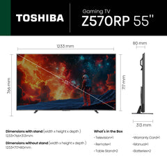 TOSHIBA 139 cm (55 inches) Z570RP Series 4K Ultra HD Smart QLED TV 55Z570RP